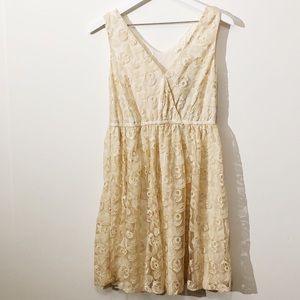 Cream color lace dress